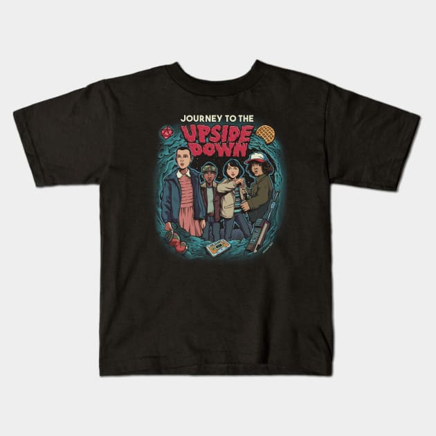 Journey To The Upside Down Kids T-Shirt by DonovanAlex